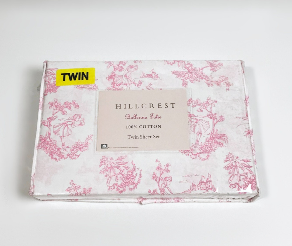 Hillcrest Ballerina Jolie Toile 100% Cotton Twin Sheet Set